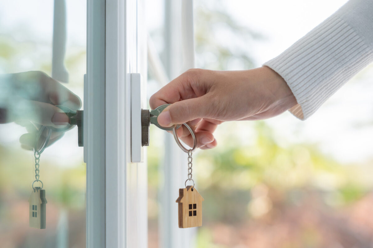 sold property unlocked with key by tenant